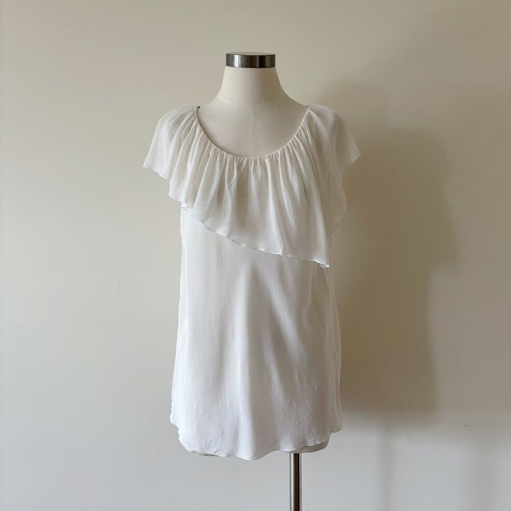 Banana Republic silk blouse white silk shirt silk tank top